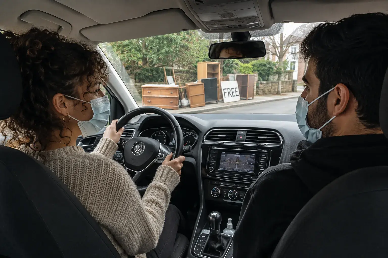 Val and Pam during the early days of Nuts4Wood, driving around London